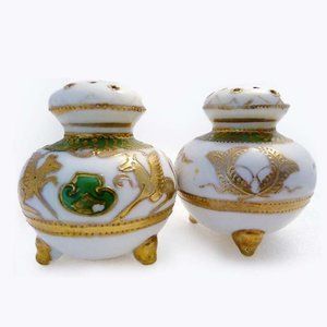1890s NIPPON Porcelain Salt & Pepper Shakers